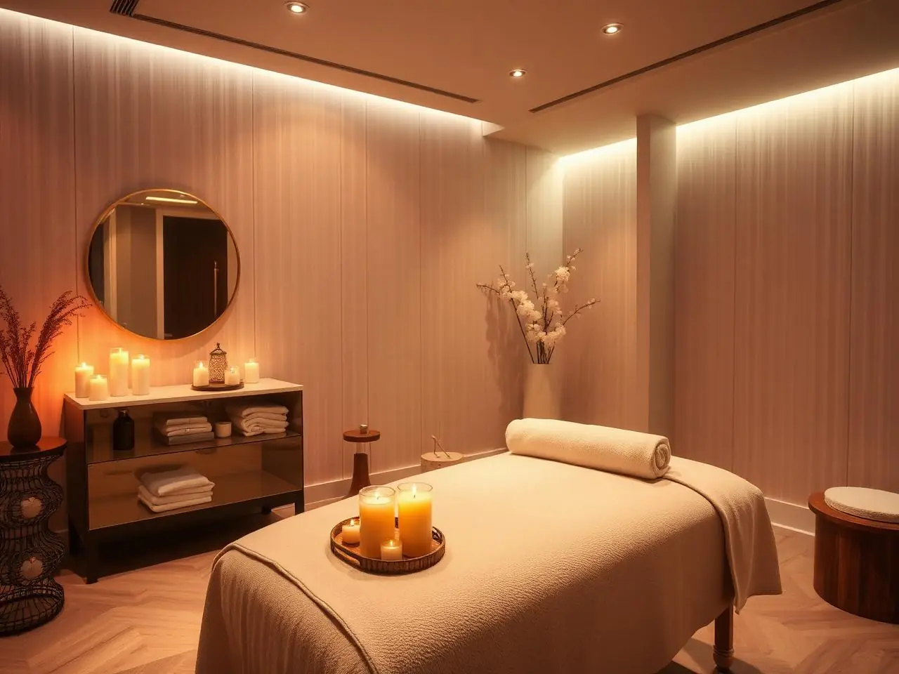 Detail of skincare products on a marble surface